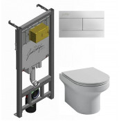 Унитаз подвесной с инсталляцией Jacob Delafon Elite Set-ELITE-CP 312284 белый