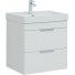 Тумба с раковиной Aquanet Ирис new 60 (2 ящика) белый глянец