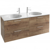 Тумба под раковину Jacob Delafon Odeon Rive Gauche EB2526-R5-E52 140 дуб табак/ручки хром