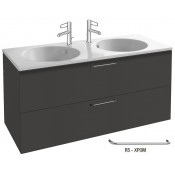 Тумба с раковиной Jacob Delafon Odeon Rive Gauche EB2525-R5-442/EXAT112-Z-00 120 серый глянец/ручки хром