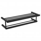 Полка для полотенец с штангой, Mediclinics AI1323B, нержавеющая сталь AISI 304, черная.