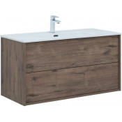 Тумба с раковиной Aquanet Lino 100 (Flat) 298567 дуб веллингтон