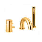 Смеситель на борт ванны Paffoni Light LIG047HGSP 266771 золото матовое