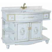 Тумба под раковину Bellezza Аврора 3730 115 белый/золото