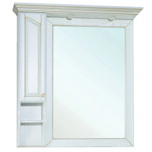 Зеркальный шкаф Bellezza Рим 3702 110 L с подсветкой белый/золото