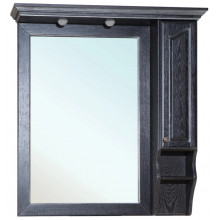 Зеркальный шкаф Bellezza Рим 3705 110 R с подсветкой черный/серебро