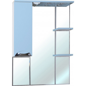 Зеркальный шкаф Bellezza Белла Люкс 1018 75 L с подсветкой голубой