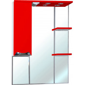 Зеркальный шкаф Bellezza Белла Люкс 1020 75 L с подсветкой красный