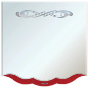 Зеркало Bellezza Версаль 1051 100х80 с подсветкой красный