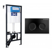 Инсталляция для подвесного унитаза Bettoserb Sava Fix Slim SITNICA SET40006467 черная матовая