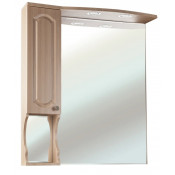 Зеркальный шкаф Bellezza Камелия 514 85 L с подсветкой светлый лен