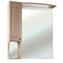 Зеркальный шкаф Bellezza Камелия 514 85 L с подсветкой светлый лен