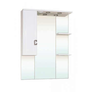 Зеркальный шкаф Bellezza Миа 75 3602 L с подсветкой белый