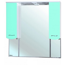 Зеркальный шкаф Bellezza Мари 1145 105 с подсветкой белый/салатовый