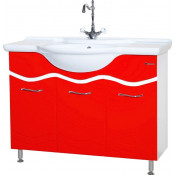Тумба под раковину Bellezza Мари 1404 105 белый/красный