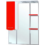 Зеркальный шкаф Bellezza Мари 1178 85 L с подсветкой белый/красный