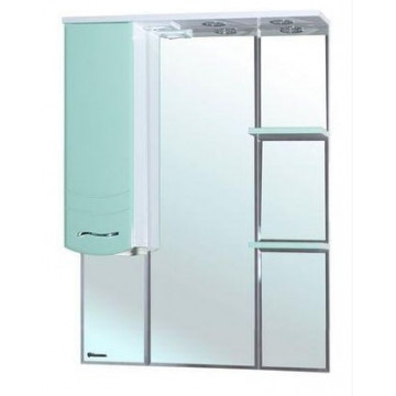 Зеркальный шкаф Bellezza Мари 1180 85 L с подсветкой белый/салатовый