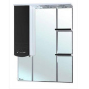 Зеркальный шкаф Bellezza Мари 1182 85 L с подсветкой белый/черный