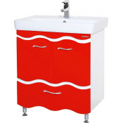 Тумба под раковину Bellezza Мари 1424 80 белый/красный