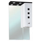 Зеркальный шкаф Bellezza Натали 1201 70 R с подсветкой белый/черный