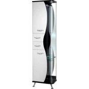 Шкаф-пенал Bellezza Рио 7197 50 L черный/белый