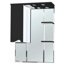 Зеркальный шкаф Bellezza Эйфория 5415 80 L с подсветкой черный