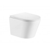 Безободковый подвесной унитаз микролифт дюропласт Gid Tr2130