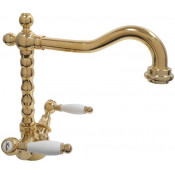 Смеситель для раковины Webert Dorian DO700302010 с донным клапаном, золото