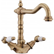 Смеситель для раковины Webert Dorian DO700302065 с донным клапаном, бронза