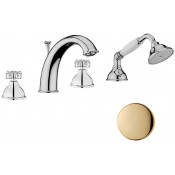 Смеситель на борт ванны Webert Ottocento OT730101010, золото