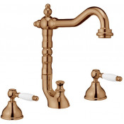 Смеситель для раковины Webert Dorian DO750202 Бронза/белый