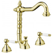 Смеситель для раковины Webert Dorian DO750202 Золото/белый