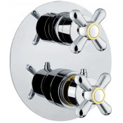 Смеситель для душа Webert AM970903017 термостатический хром/золото