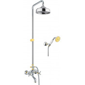 Душевая система со смесителем Webert Armony AM721208017 хром/золото