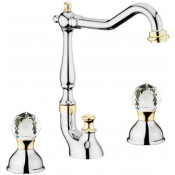 Cмеситель для раковины Webert Karenina KA750202017 хром/золото