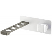 Смеситель для раковины Webert One-X OX830606741 сталь/белый матовый