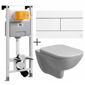 Подвесной унитаз с инсталляцией комплект OLI 879236mSL01L01
