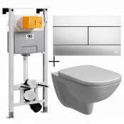 Подвесной унитаз с инсталляцией комплект OLI 879236mSL00L02