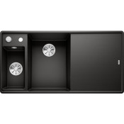Мойка Blanco Axia III 6 S-F Silgranit 525852 c клапаном-автоматом InFino, доска стекло черный