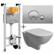 Подвесной унитаз с инсталляцией комплект OLI 879236mGB00L02