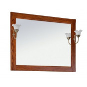 Зеркало Vod-ok Дубини 105x80 со светильником орех