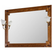 Зеркало Vod-ok Дубэлла 105x80 со светильником орех