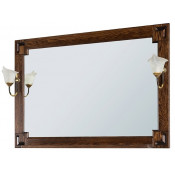 Зеркало Vod-ok Дубэлла 120x80 со светильником венге
