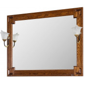 Зеркало Vod-ok Дубэлла 120x80 со светильником орех