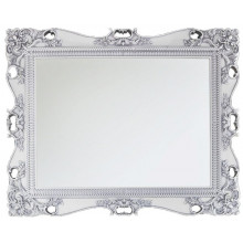 Зеркало Vod-ok Кармен vd20525 101x81 белый/патина серебро