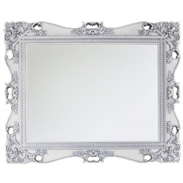 Зеркало Vod-ok Кармен vd20525 101x81 белый/патина серебро