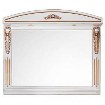 Зеркало Vod-ok Версаль vd20717 120х85 патина золото, белое, со светильником