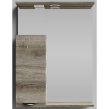 Зеркальный шкаф Vod-ok Марко vd2202213342 60 L с подсветкой хром/дуб крымский коричневый