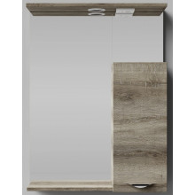 Зеркальный шкаф Vod-ok Марко vd2202213441 60 R с подсветкой хром/дуб крымский коричневый