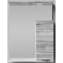 Зеркальный шкаф Vod-ok Марко vd2202213463 60 R с подсветкой хром/лиственница структурная контрастно-серая